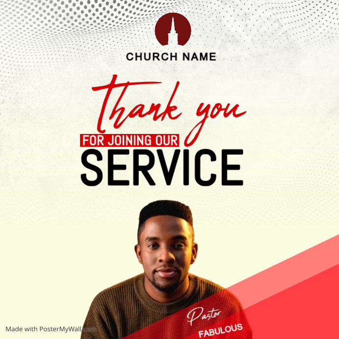 church thank you flyer Template | PosterMyWall