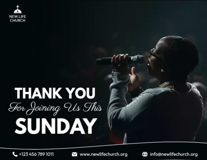 Church Thank you for joining us poster Template | PosterMyWall