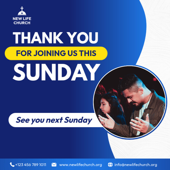 Church Thank you note Template PosterMyWall