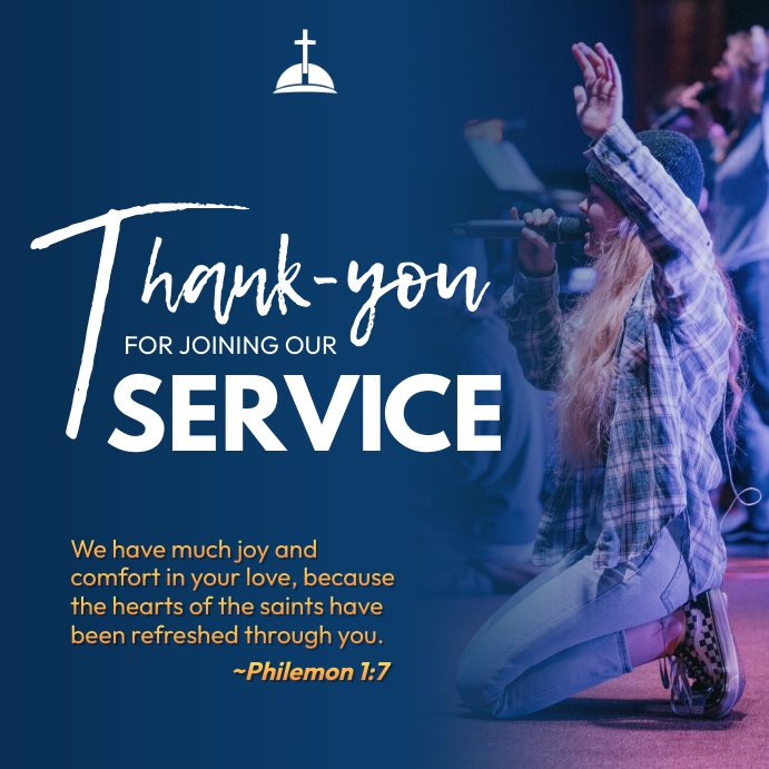 church thank you note Template | PosterMyWall