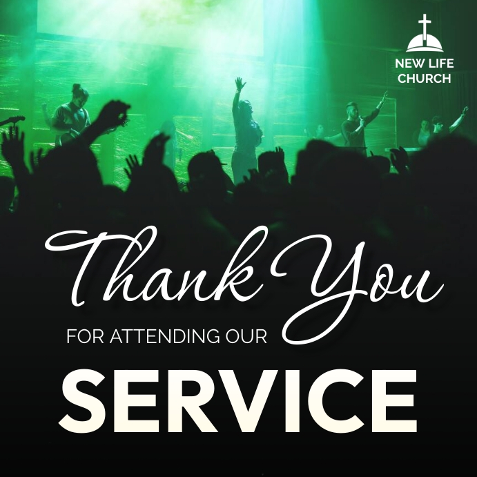 church thank you note Instagram Post template