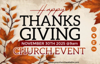 Church thanksgiving flyer template Tabloid