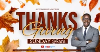 CHURCH thanksgiving ONLINE SERMON TEMPLATE Couverture d'événement Facebook