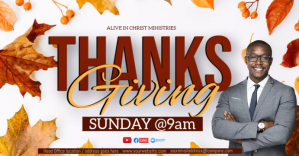 CHURCH thanksgiving ONLINE SERMON TEMPLATE Facebook begivenhed cover
