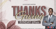 CHURCH thanksgiving ONLINE SERMON TEMPLATE Capa para evento do Facebook