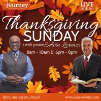 CHURCH thanksgiving SERMON TEMPLATE Square (1:1)