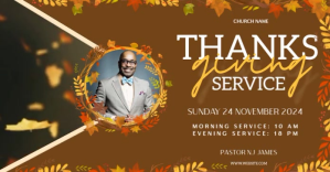 Brun Church Thanksgiving Service Facebook Shared Image Template