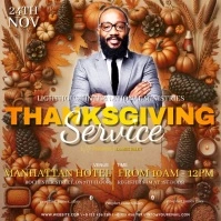 CHURCH THANKSGIVING SERVICE AD TEMPLATE Square (1:1)