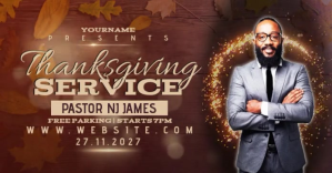 Brun Thanksgiving Service Event Facebook Shared Image Template