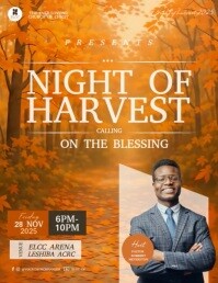 Orange Night of Harvest Event ใบปลิว Template
