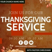 CHURCH THANKSGIVING SERVICE ONLINE TEMPLATE Carré (1:1)