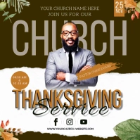 CHURCH THANKSGIVING SERVICE ONLINE TEMPLATE Square (1:1)