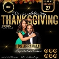 church thanksgiving service template Instagram Post