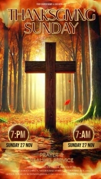 CHURCH THANKSGIVING SERVICE TEMPLATE Instagram Story