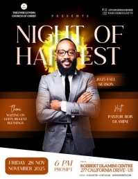 Church thanksgiving weekend service event design template Volante (Carta US)