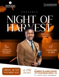 Negro Night of Harvest Event ใบปลิว Template