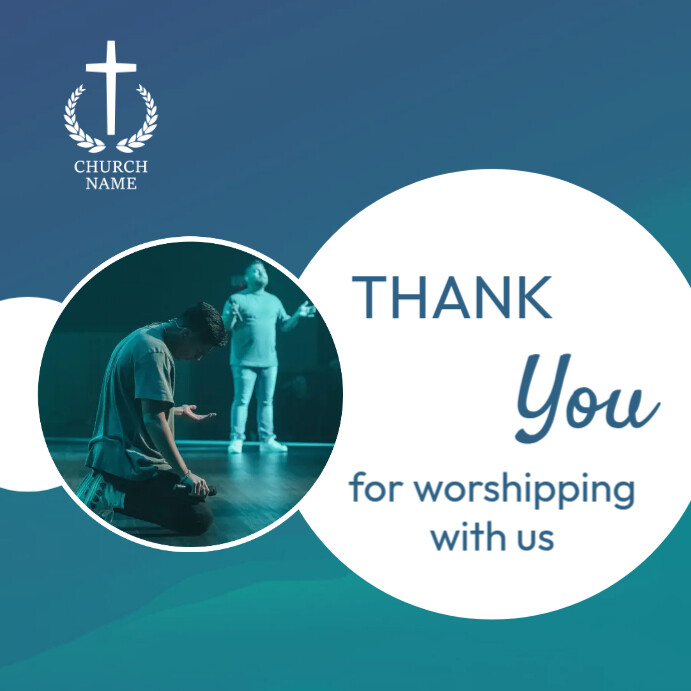 church thankyou note Template PosterMyWall