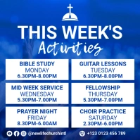 church this week's weekly activities Instagram na Post template