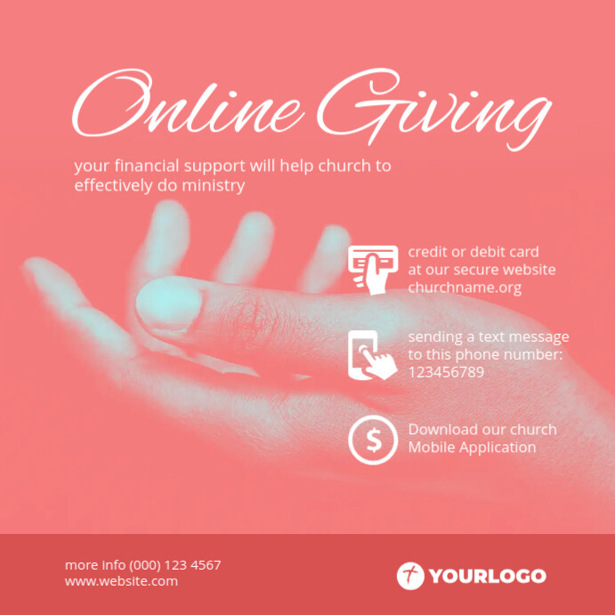 Giving Tithe Box Pinterest Design Church Tithe and Offering Ways to Give Template | PosterMyWall