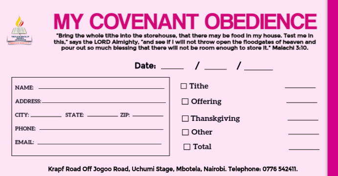 church tithe/offering envelope Template | PosterMyWall