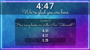 church trivia countdown video Digital Display (16:9) template
