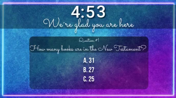 Testimony Countdowns church trivia countdown video Template | PosterMyWall