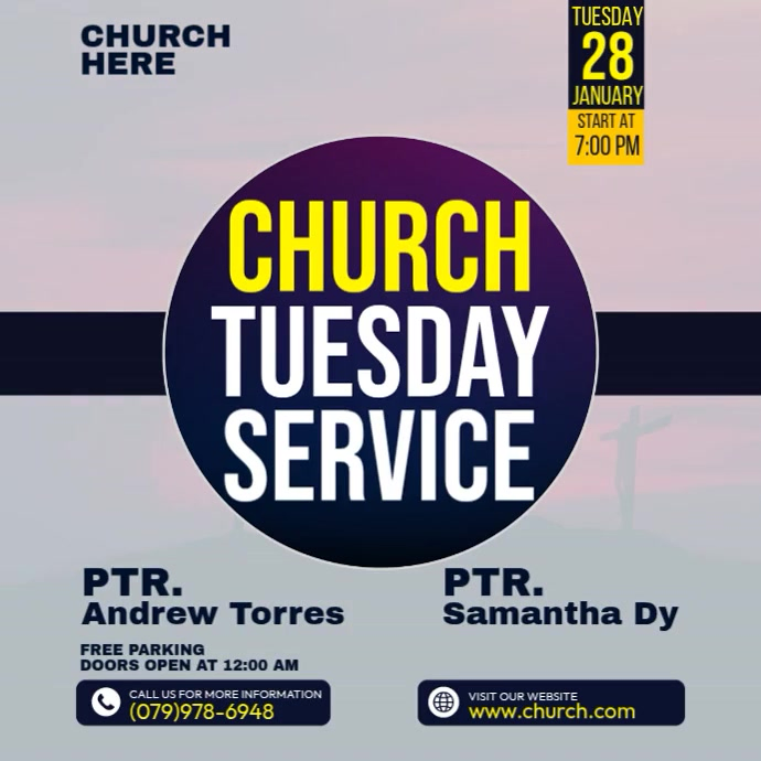 Copy of Church Tuesday Service | PosterMyWall