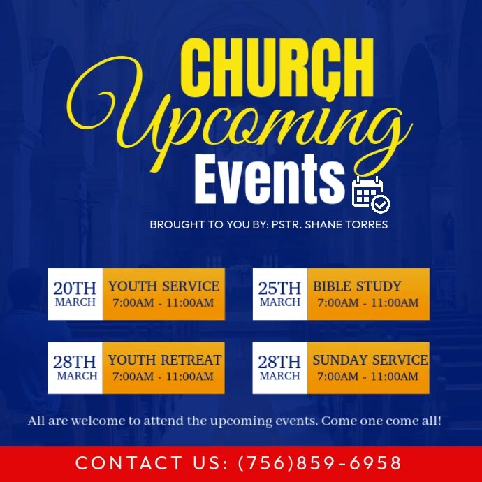Church Upcoming Event Template | PosterMyWall