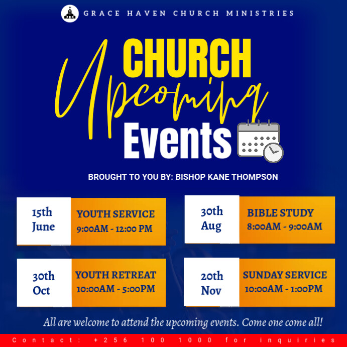 Upcomingevents Names church upcoming events flyer template | PosterMyWall