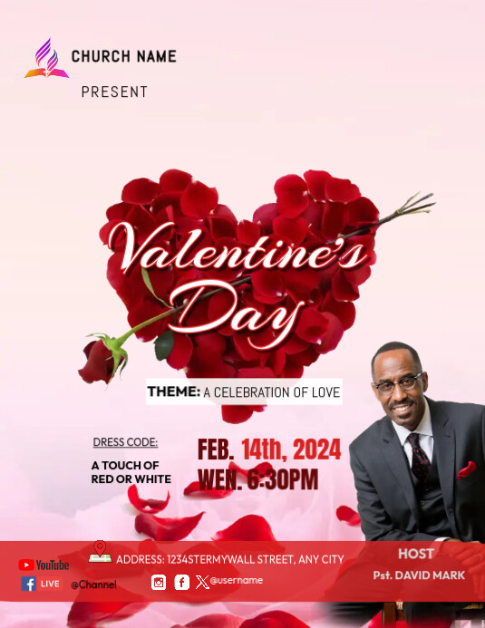 Valentine's Day Celebration Template | PosterMyWall Valentine's Day Celebration Template | PosterMyWall
