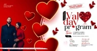 Church Valentine's day service event design template Imagem partilhada do Facebook