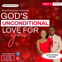 church valentine's day service template Kvadrat (1:1)