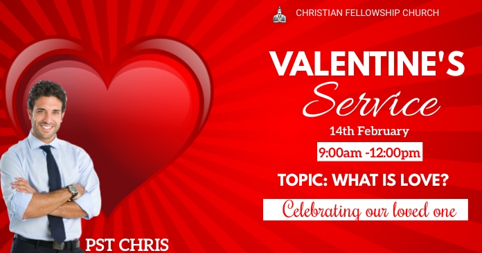 CHURCH VALENYINES SERVICES Facebook Shared Image template