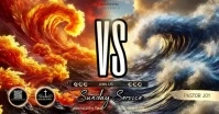 church versus sunday service ad template Facebook Shared Image