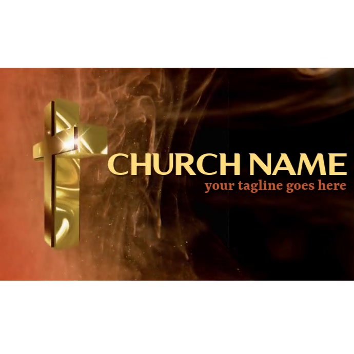 church video logo, intro, youtube, christian, Template PosterMyWall