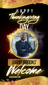 Happy Thanksgiving Day Church Screen Template Instagram Story