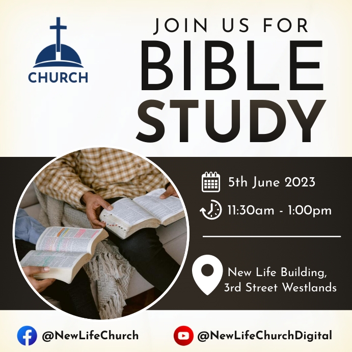 Church Weekly Bible Study Template PosterMyWall Church weekly bible study template postermywall