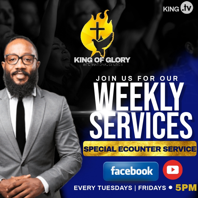 Weekly Service Green Copy of church weekly service | PosterMyWall