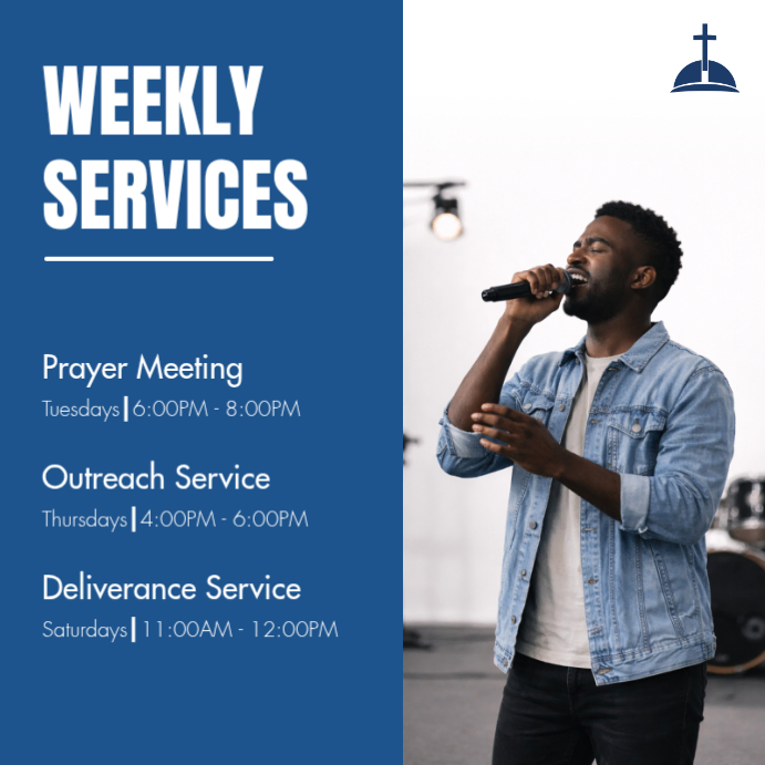 Church Weekly Services Notice Worship Schedule Prayer Bible Study ...