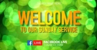 church welcome sunday service video flyer Facebook Shared Image template