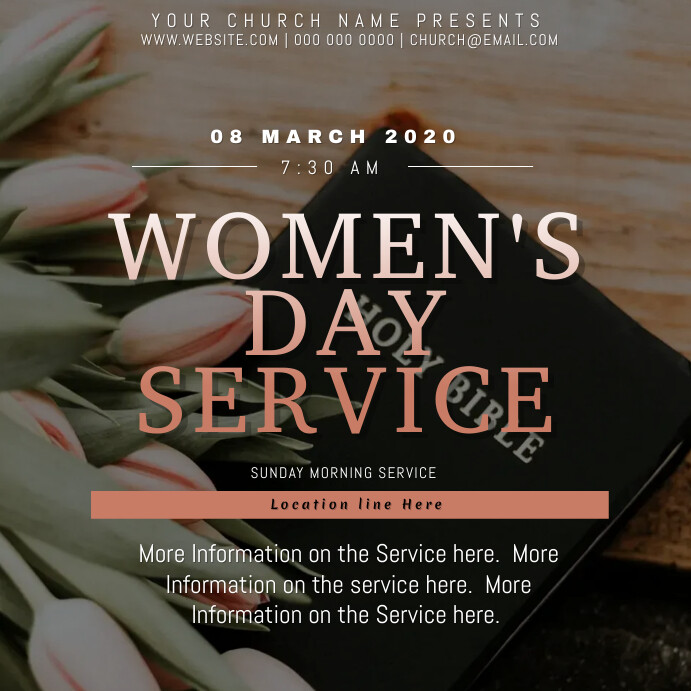 Church Women's Day Event Flyer Template PosterMyWall