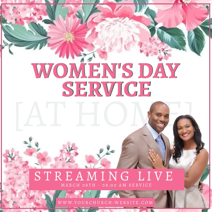 CHURCH WOMEN'S DAY online from home template Instagram Post