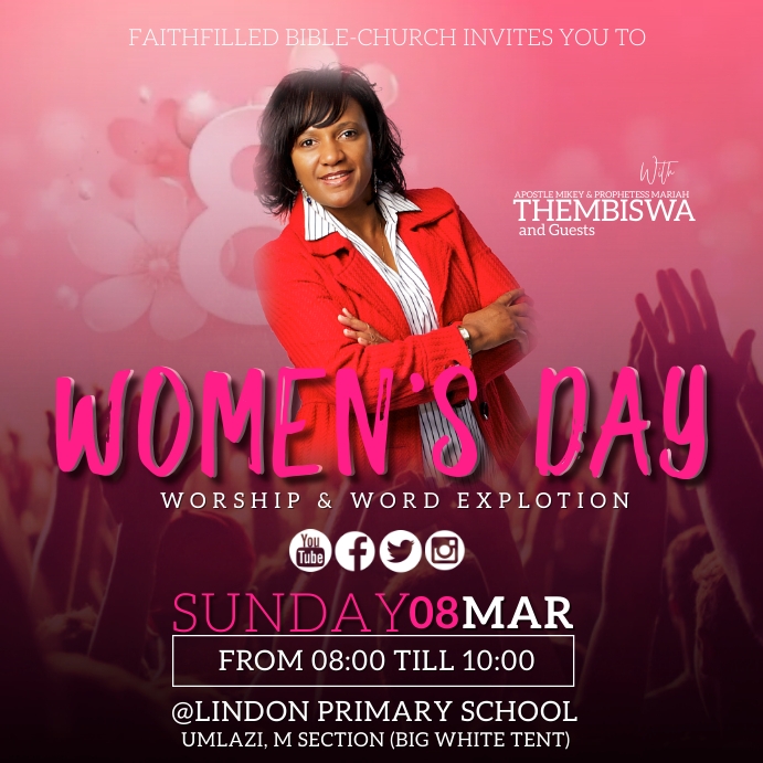 CHURCH WOMEN'S DAY ONLINE SERMON TEMPLATE | PosterMyWall