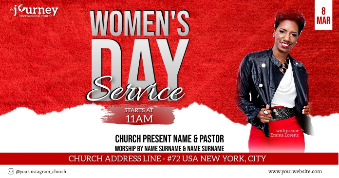 CHURCH WOMEN'S DAY SERMON TEMPLATE Obraz udostępniany na Facebooku