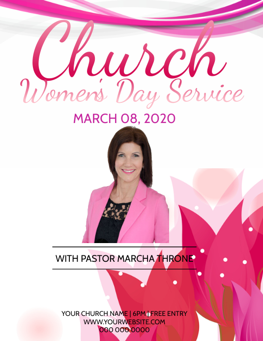 Church Women's Day Service Event Template PosterMyWall