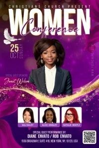 Church Women Conference Banner Bannière 4' × 6' template