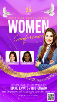 Church Women Conference Digital Display (9:16) template