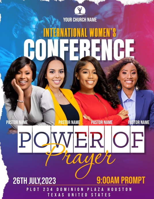 Woman Conference Program church Women conference Template | PosterMyWall