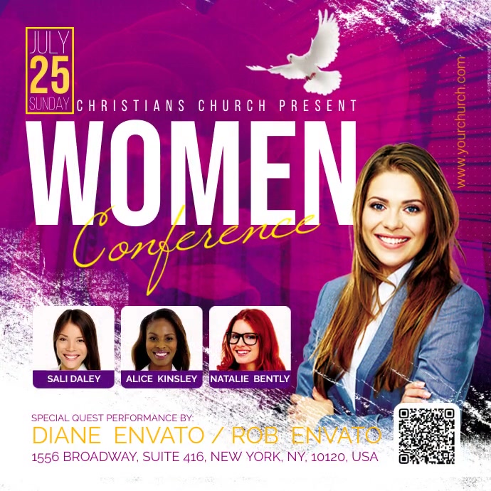 Church Women Video Quadrado (1:1) template