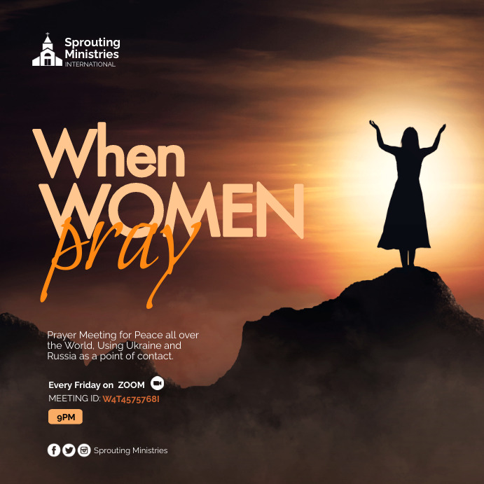 CHURCH WOMEN ZOOM PRAYER MEETING Template PosterMyWall
